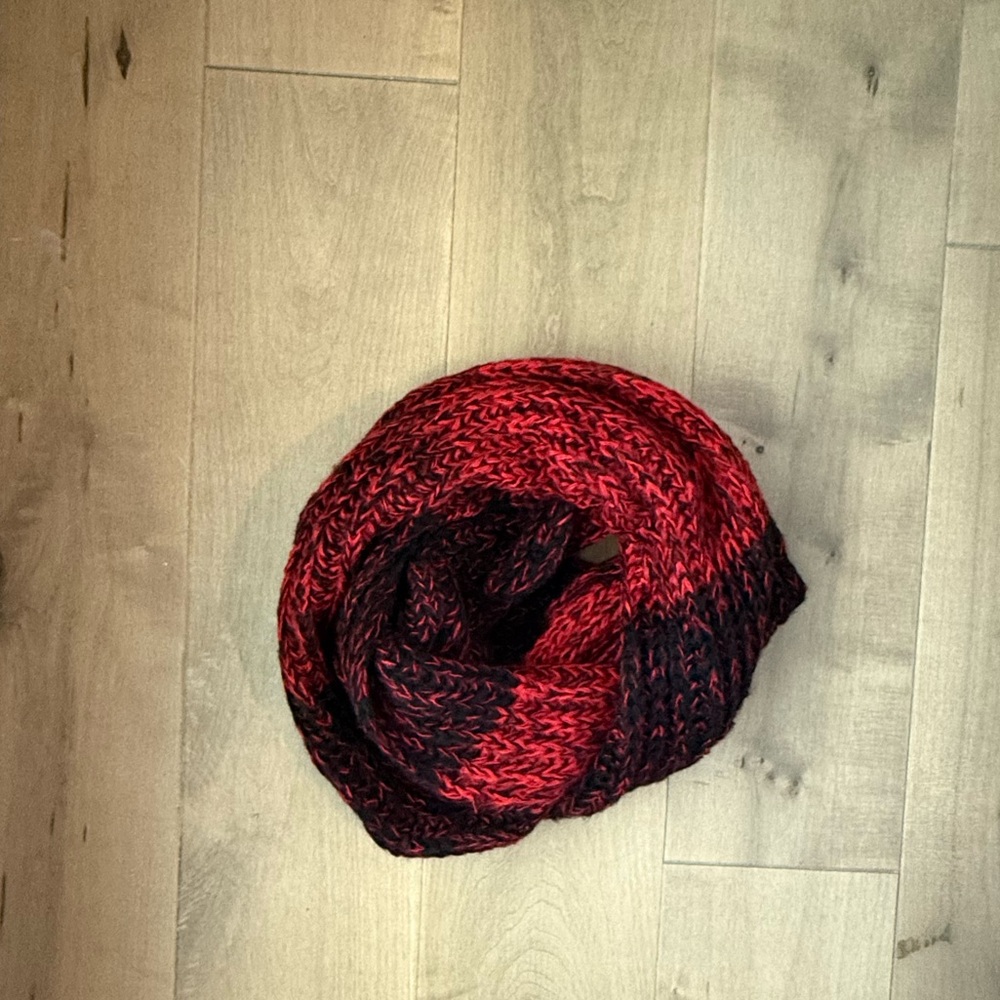 Plaid fluffy scarf